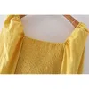 Spring Street V Neck Long Sleeve Back Elastic Folds Pullover Short Slim Top Women's Clothing Solid Color 210508
