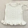 Lente schattige meisjes trui kinderen gebreide vest baby vest kleding s 210429