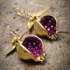 Dangle & Chandelier 2021 Women's Accessories Earrings Pomegranate Gold Crystal Hanging Fashion