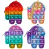 미니 거품 포퍼 가방 감각 고무 실리콘 지갑 귀여운 모양 키 링 fidget 푸시 팝 거품 퍼즐 케이스 지갑 동전 가방 키 체인 선물 E103