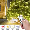 Christmas Lights Holiday Fairy Led strings 200LEDs Green PVC Waterproof Copper Wire String Light Outdoor Garland Lamp For Tree with remote