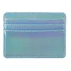 Small Mini Card Holders Travel Lizard Pattern Leather Bank Business Wallet Case for Men Women with Id Window