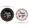 flower 500PCS Roll 2.5cm 1 inch Thank You so much Round Adhesive Stickers Label For Holiday Presents Business Festive Decoration