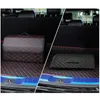 Universal Car Storage Bag Pu Leather Trunk Folding Organizer Box för de flesta bilar SUV -förvaring matdryck med stuvning av städning