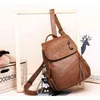 Vintage Tassels Soft Backpack New Women Retro Pu Leather Rucksack Big Capacity School Bag Teenager Girl Travel Bolsas Bagpack Y1105