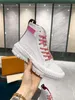 Projektant Shad Squad Buty Casual Buty Kobiety Męskie High-Top Różowy Czarny Biały Bawełniany Płótno Ciel Skórzany Boot Chaussures Trenerzy Platforma Bicolor Chunky Trampki