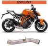 60mm för 1290 Super 2014-2021 Motorcykelavgasutflykt ljuddämpare runt Middle Link Pipe Slip på System274s