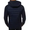 Autumn Winter Hooded Jacket Men Casual Slim Patchwork Zipper Coat Plus Size 3XL Long Sleeve s Jackets Oversized 210811