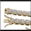 Jewelryluxury Designer hip hop bijoux bracelets diamant tennis bracelet bling brace