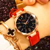 Wallwatches Star Sky Luxury Fashion Women Watches Rating Casual Watch Women's Leather Analog Crystal Wallwatch Relogatch Reloj Muj
