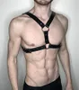 BHs Sets Fetisch Männer Sexuelle Brust Leder Harness Gürtel Einstellbare BDSM Homosexuell Körper Bondage Strap Rave Kleidung Für Erwachsene Sex2982