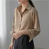 Streetwear Chic Casual Tunn Femme Prom Sommar Sexig Oversize Toppar Kort Lossa All Match Office Lady Shirts 210421