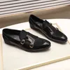 FELIX CHU Mocassini da uomo da sposa Signori Banchetto Scarpe eleganti da festa In pelle verniciata con crine di cavallo Casual Monk Strap Uomo 211102