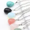 Different Natural Stone Alloy Chain Pendant Necklaces For Women Men Party Club Decor Jewelry Fashion Accessories