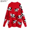 Women Vintage V Neck Animal Pattern Jacquard Cardigans Knitting Sweater Female Chic Long Sleeve Breasted Coats Tops S682 210416