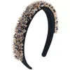 Mulheres Meninas Barroco Pearl Glass Beads Headband Headband Acessórios para Cabelo Adulto