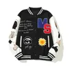 Herenjassen Vintage casual baseballjack Furry Letters Borduurwerk Patchwork Streetwear Hiphop College Style Unisex Varsity