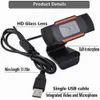 Webcam d'entreprise HD720P avec logiciel microphone et couverture de confidentialité Couverture automatique Streaming USB Web Caméras pour la réunion de zoom de classe en ligne