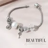 2 pieces/set European and American Fashion Personality Pandora Pearl Bracelet Female Small Jewelry Gift for Girl Friend