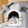 Casa de cachorro lavável cama aconchegante de animais de estimação inverno caverna de pelúcia de pelúcia para cães para gatos e cães todas as estações Universal Pet 210401