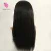 Прямые кружевные передние парики перуанские девственные волосы с полной бахромой человеческие волосы безрассудны кружевные шнурки с челками отбеленными узлами для чернокожих женщин 13x6 прозрачный 360 фронтал