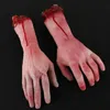 Christmas Decorations Bloody Horror Scary Halloween Prop Fake Severed Life Size Arm Hand House 2223Cm7550851