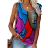 Dames streetwear ronde nek vest t-shirt tee zomer casual mouwloze bedrukte top plus size dames losse zachte tops