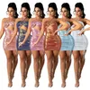 Mix 11 Types Sleeveless Dresses Sexy Night Club Wear Y2k Vintage Hollow Out Strapless Wholesale Items for Business K8551