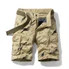 Pantaloncini cargo estivi da uomo in puro cotone mimetico casual da esterno militare lavoro sciolto esercito tattico 210716