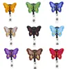10 stks / partij Style Borduurwerk Dieren Butterfly ID-kaarthouder voor verpleegkundige arts Gift Badge Reel