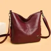 Female Shoulder Crossbody Bags for Women 2021 Ladies Soft High Quality Leather Luxury Kangaroo Brand Handbags Tassel Bucket Bag 27K