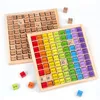 Nowość Artykuły Montessori Edukacyjne Zabawki Drewniane Dla Dzieci Dzieci Dziecko 99 Tabela mnożenia Matematyka ARITHMETYKA AITS