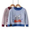 Cute Rabbit Boys Girls Knitted Sweater For Toddler Boy Kids Casual Autumn Winter Cartoon Warm Cotton Sweaters Pullovers 210521