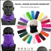 Bandanas halsdukar wraps hattar, handskar mode aessories 25 färger bandana ansikte mask utomhus sport huvudband turban armband huvudduk nacke