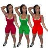 12 FarbenDesigner Sommer-Freizeit-Trainingsanzug für Damen, kurz, 2 zweiteilige Outfits, ärmellos, Yoga-Shorts, Sportbekleidung