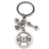 Fashion Accessorie Keychain Mini Dumbbell Discus Barbell Chaveiro Chaveiro Chaveiro Chaveiro Designer de Presente Lembrança