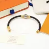 Donia bijoux bracelet de luxe en cuir corde exagérée en acier titane micro-incrusté boîte cadeau de zircon de la mode européenne et américaine289P
