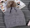 Bambini adulti spessi cappello invernale caldo per le donne cavo stretch morbido a maglia pom Poms Poms Berretti cappelli da donna skullies berretti asciugamani