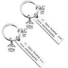 Stainless Steel Housewarming Keychain Pendant Family Love Keychains Creative House Luggage Decoration Key Ring 12*50MM Wholesale