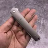 Boker Kwaiken Rulman Yıkayıcılar Flipper Katlanır Bıçak D2 Stonewashed Blade Titanyum Kolu Açık Kamp Avcılık EDC Araçları