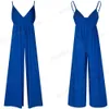 Nice-forever Casual Sexy V Neck Empire Loose Playsuits Summer Solid Color Women Jumpsuits Romper 357 210419