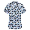 45KG120KG Neue Sommer Kurzarm Shirts Casual Fashion Floral Gedruckt Strand Hemd 5XL 6XL 7XL 210412