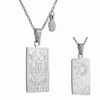 Mode -sieraden 18K GOUD GOLD TAROT -KAART DUBBELE ZIJDEN 12 ZOODIAC PENDANT HOROSCOOP STAR NAARS KIJKLACE RAAKELE STALEN STAAL SONDELLATIE AC5471268