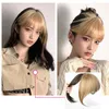 Synthetic Wigs HOUYAN Bangs Wig Piece Natural 3D French Li Luhua Black Replacement Two-color Block Fake