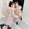 Winter Teens Children Parkas For Girls Down Jackets Kids Thick Cotton Coats Wadded Outerwear Warm Outer Clothing TZ11 H0909