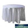 Toalha redonda de cetim rosa de pano de mesa para decoração de casamento / festa / banquete