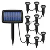 Outdoor Solar String Lights Vattentät Mini Ground Spike Light Pathway Scene Layout LED Garden Lawn Spotlight