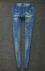 Plus Storlek 25-33! Kvinnor Lyx s Diamond Denim Jeans Womenskinny Stretch Pencil Slim Vintage 211129