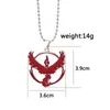 Anhänger Halsketten Metall Modeschmuck Halskette Anime Team Valor Mystic Instinct Logo Perlenkette für Fans Party Cooles Geschenk