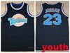 Nikivip Youth Kids Top Movie Space Jam Tune Squad Jersey 23 Michael 1 Bugs Bunny 10 Lola Basketball Jerseys Black White Size S-XL